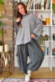 Sander Pull Tie Fine Knit Grey Marl
